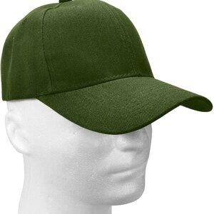 Baseball Cap Adjustable Size for any Activities Olive Color Green Hat Cap Unisex